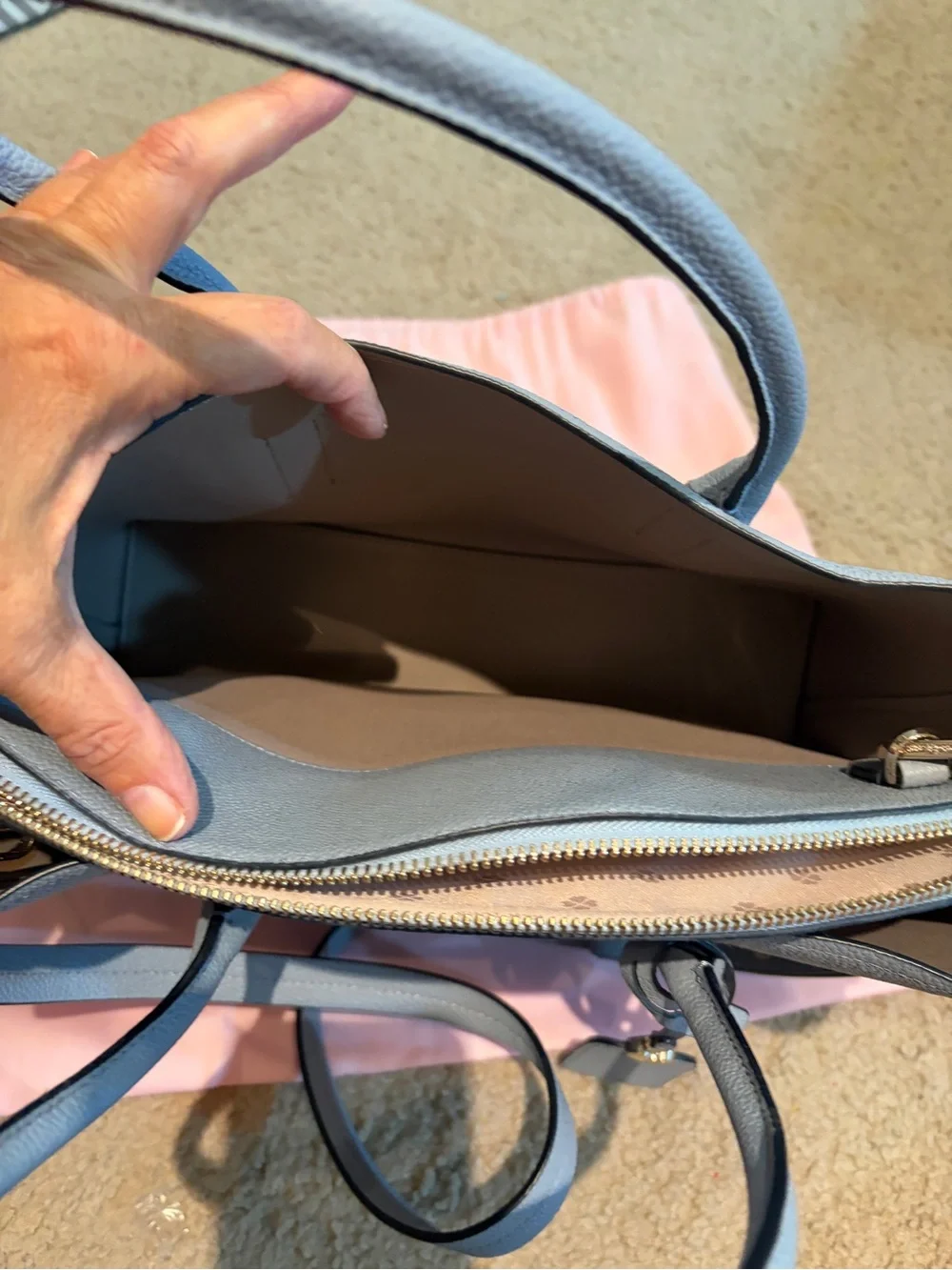 KATE SPADE MARGAUX New York Blue Dome Large Satchel